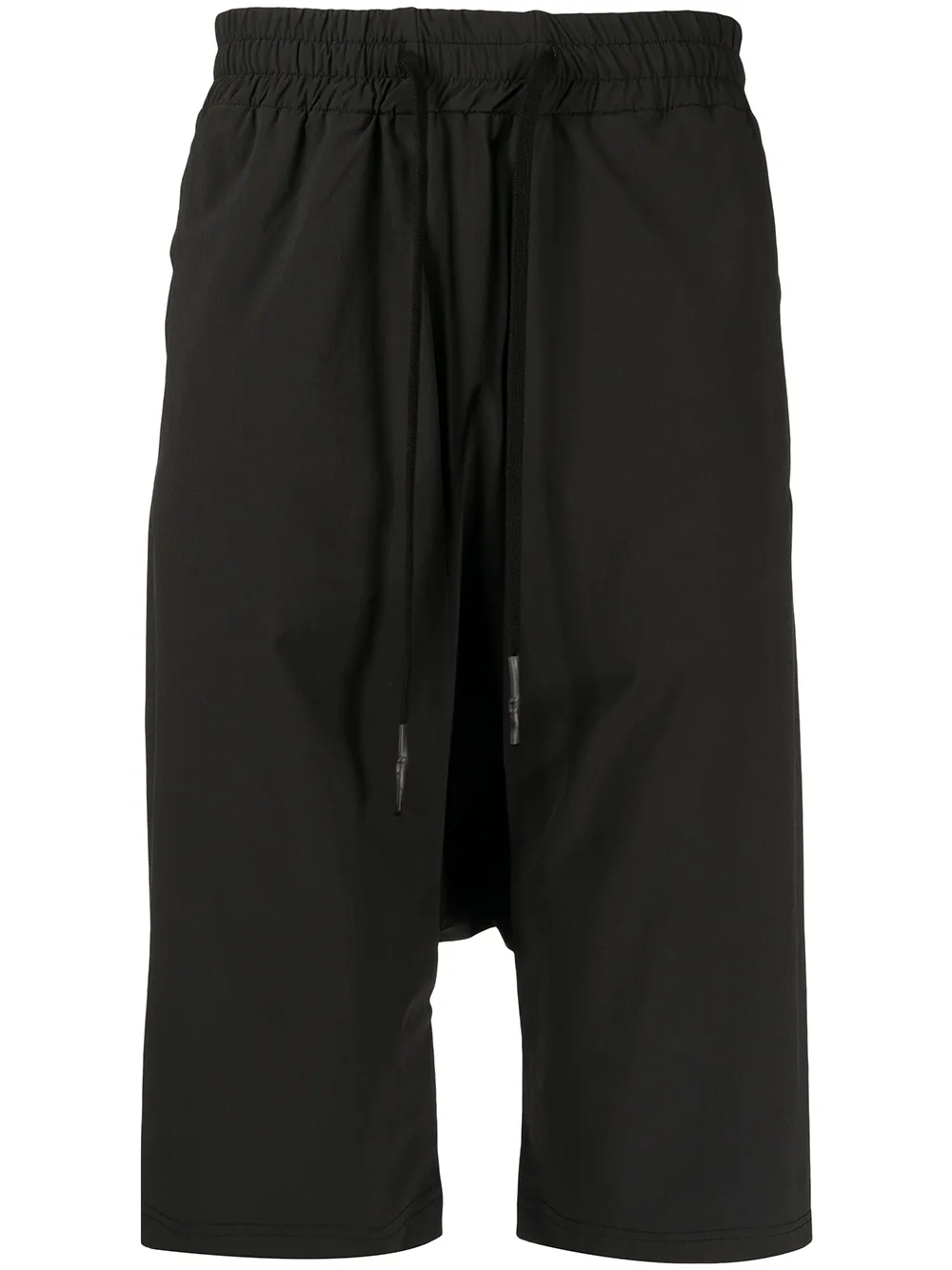 

11 By Boris Bidjan Saberi drop-crotch drawstring shorts - Black