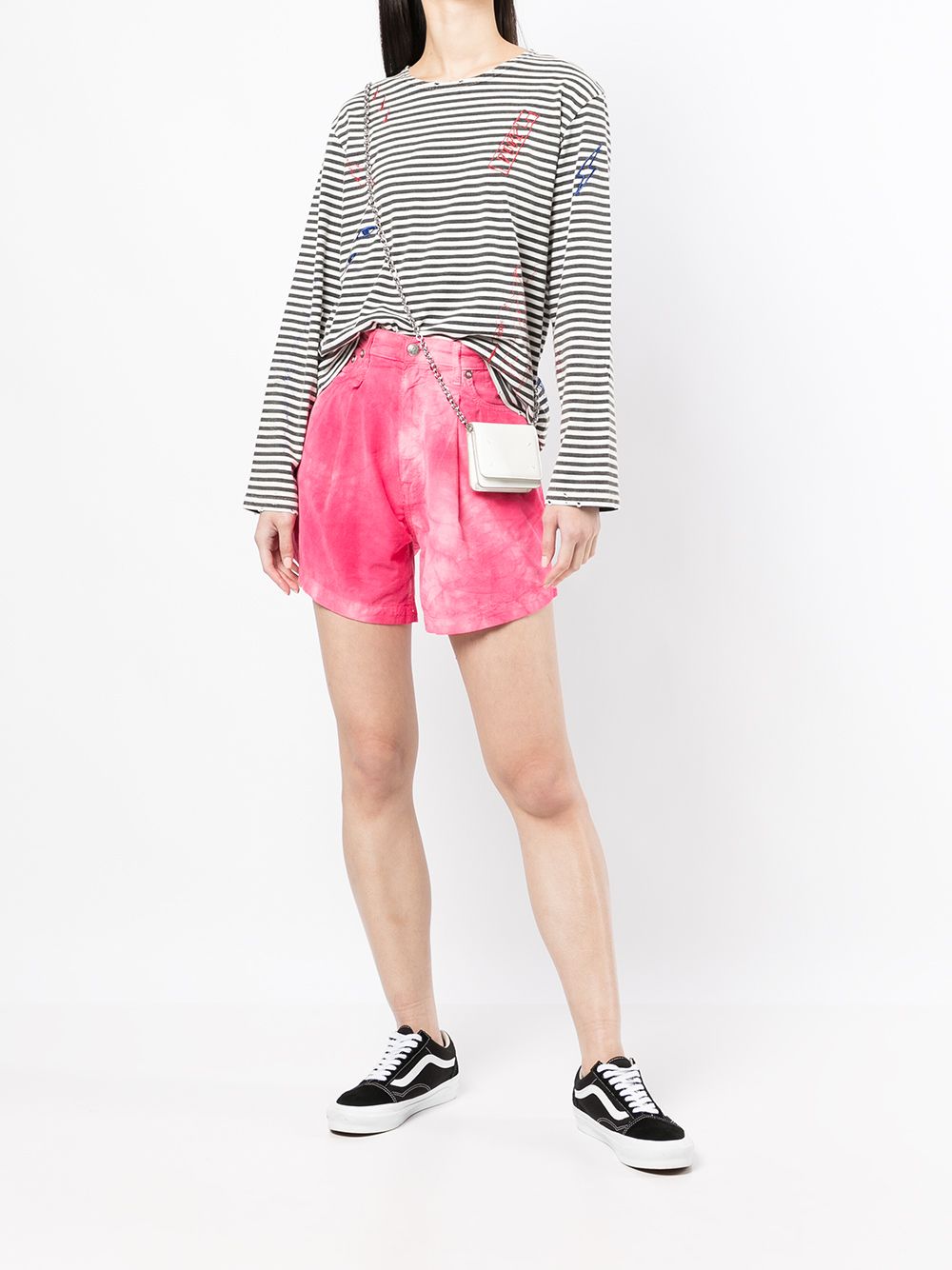 R13 Ribfluwelen shorts - Roze