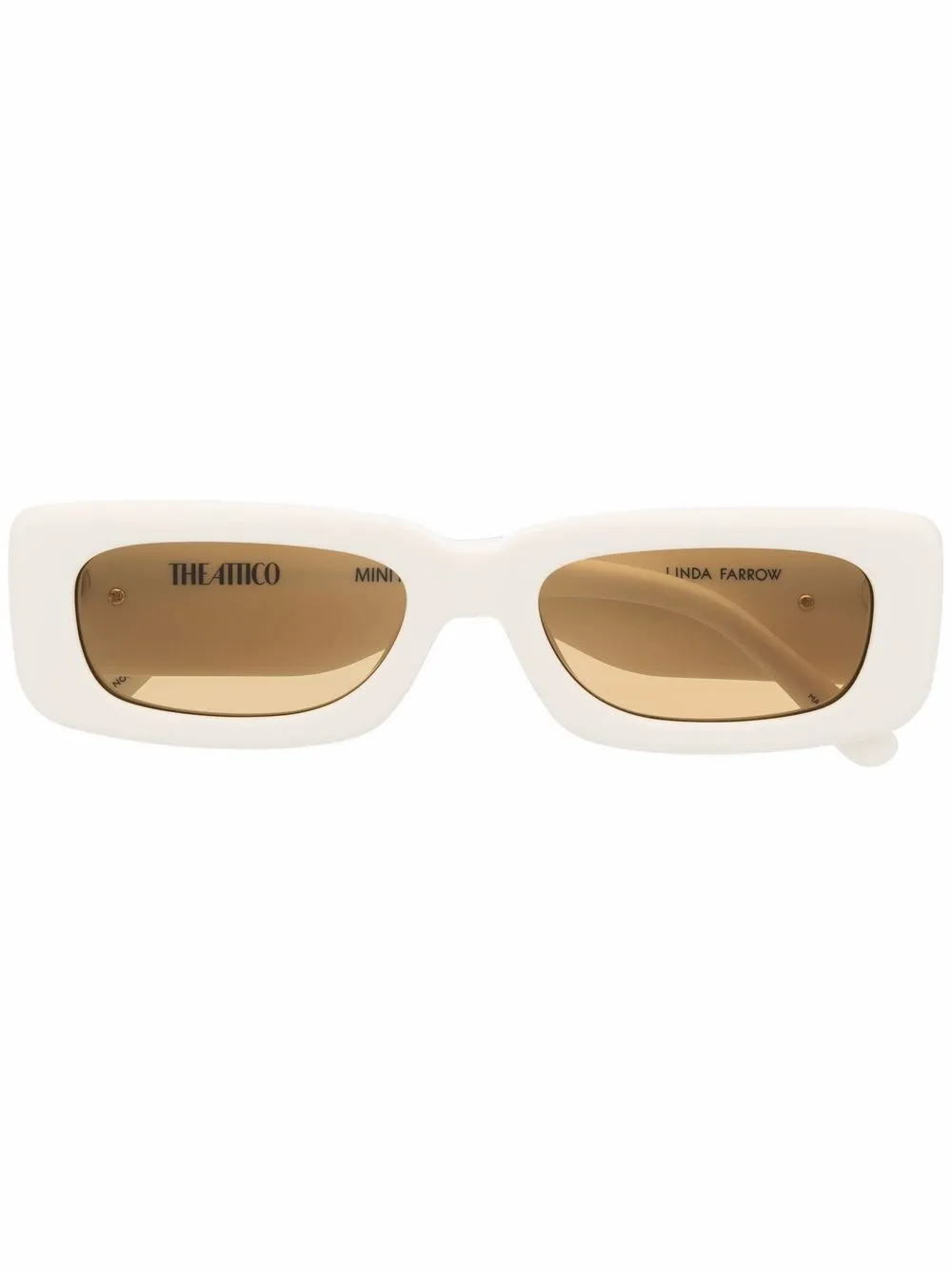 

Linda Farrow rectangle-frame sunglasses - White