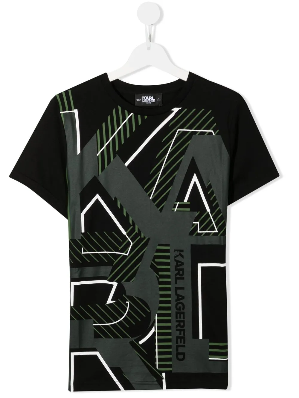 

Karl Lagerfeld Kids playera con logo estampado - Negro