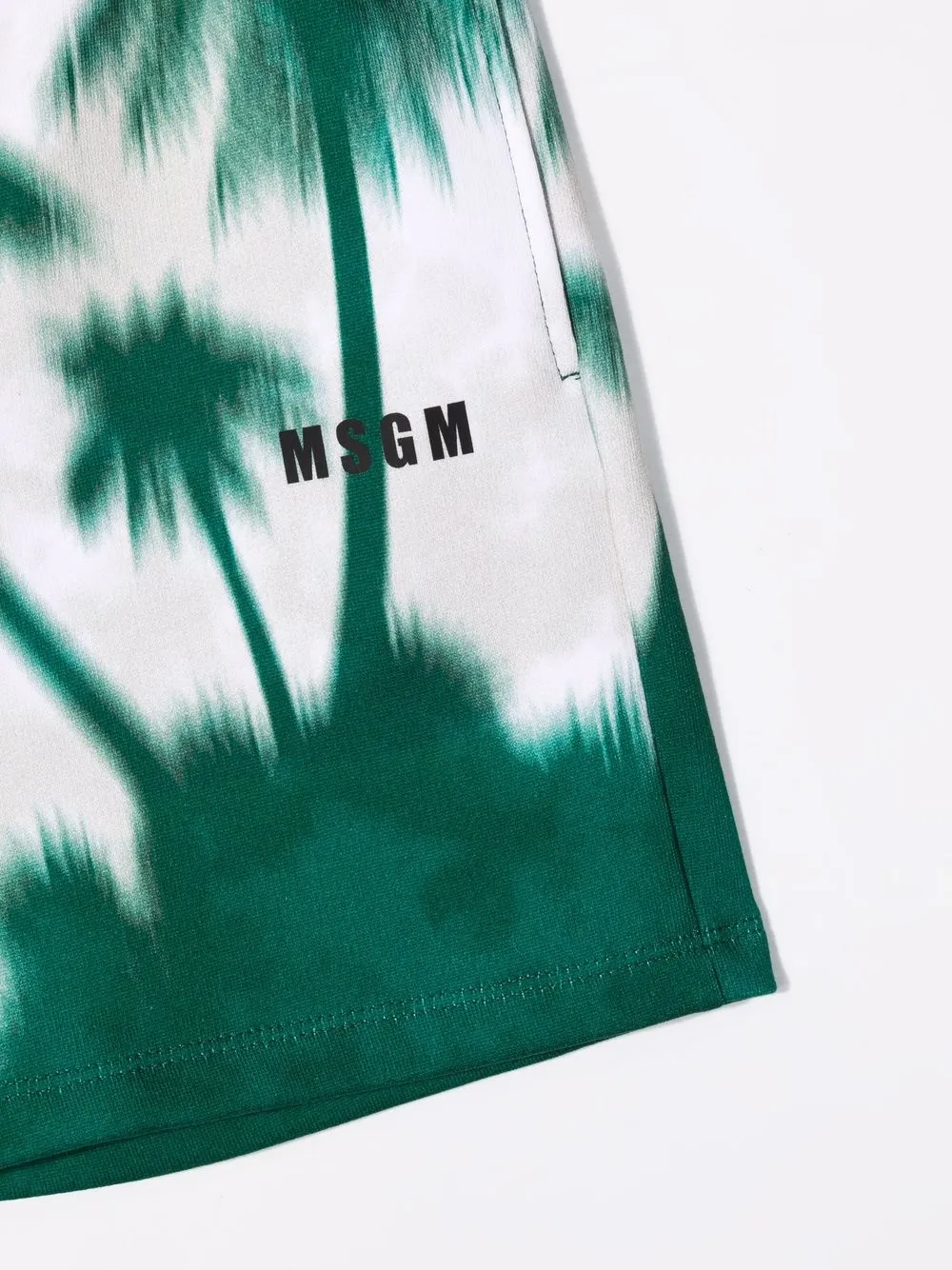  Msgm Kids Shorts Mit Palmen Print   Nude 