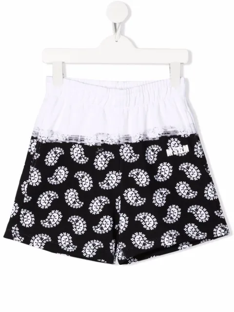 MSGM Kids paisley-print shorts