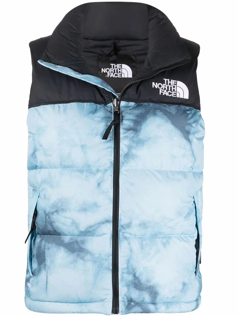 

The North Face Retro logo-print puffer vest - Blue