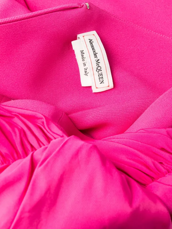 Alexander Mcqueen Off-shoulder Long Gown - Pink Alexander Mcqueen Off-shoulder Long Gown - Pink