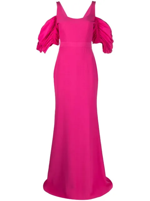 Alexander McQueen robe longue à épaules dénudées