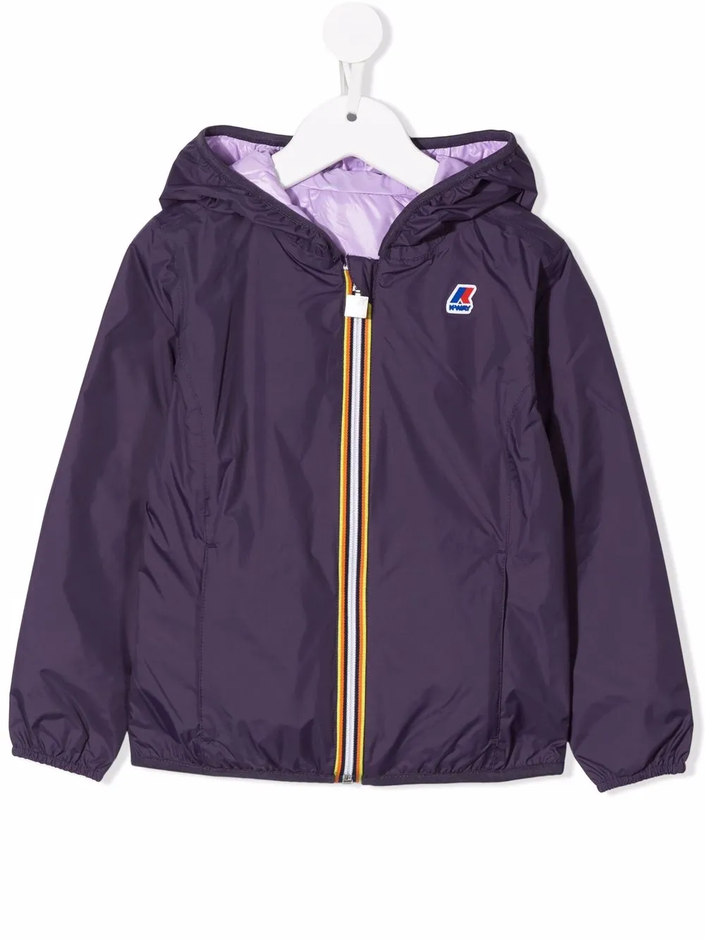 

K Way Kids reversible hooded jacket - Purple