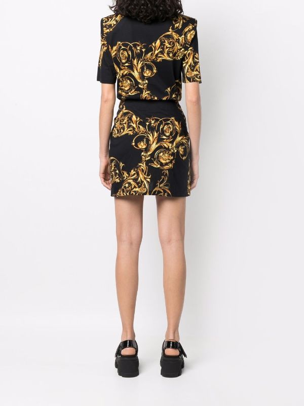 versace baroque print dress