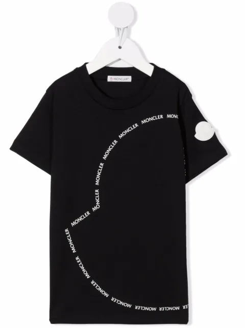 Moncler Enfant футболка с логотипом