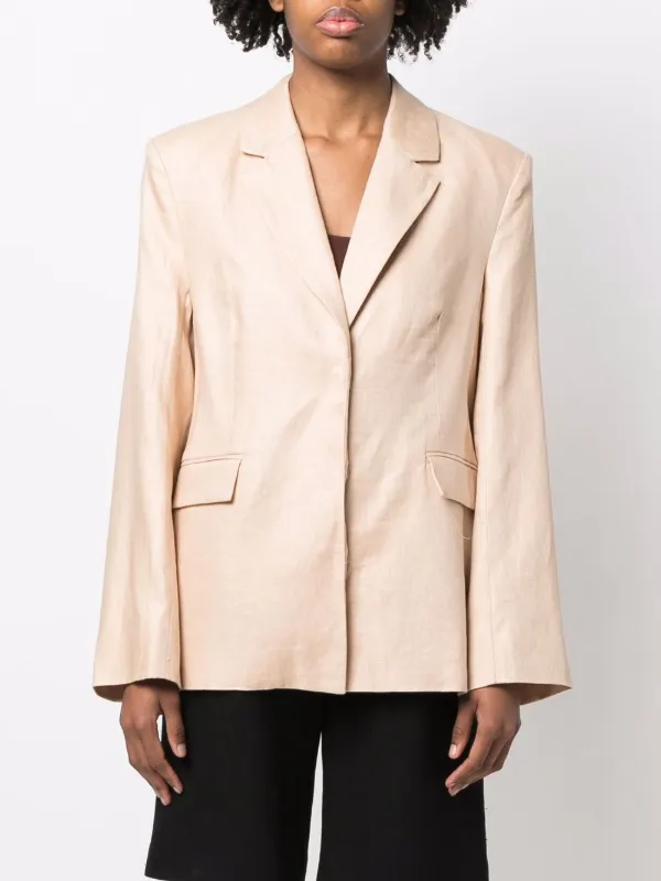 Oversized 2024 linen blazer