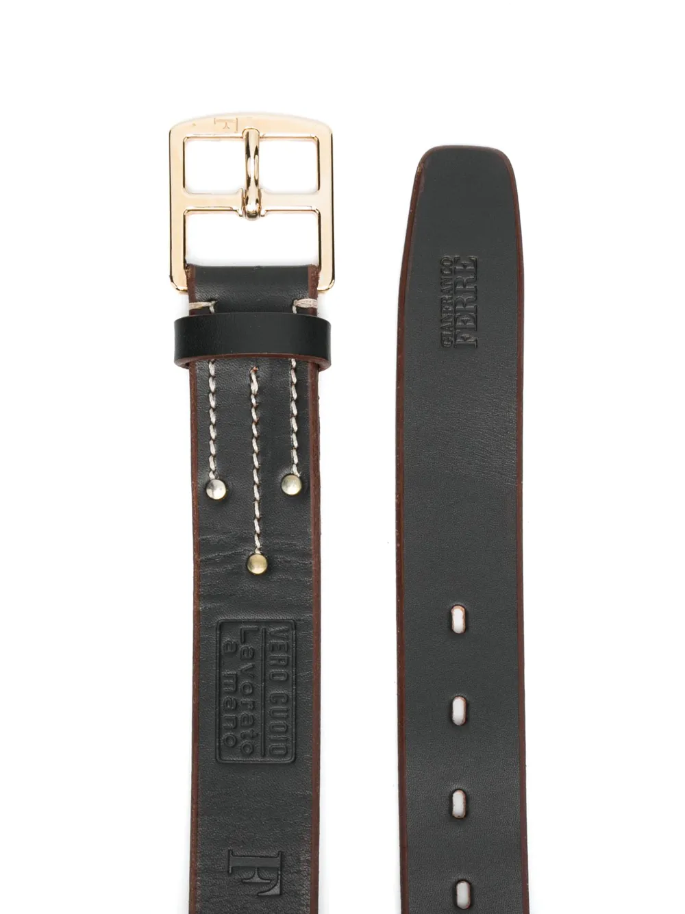 1990s Buckled Leather Belt