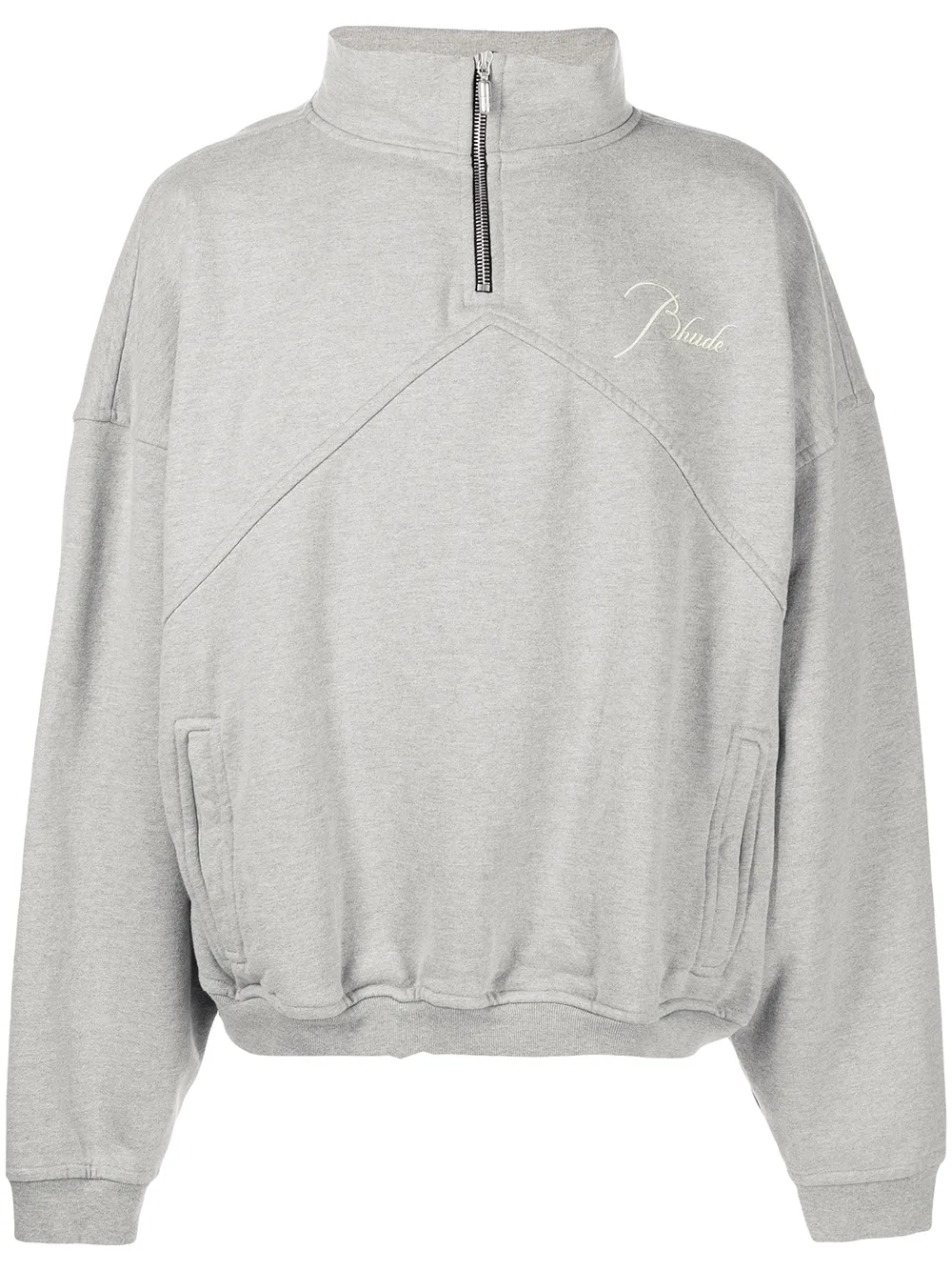 

Rhude sudadera con logo bordado - Gris