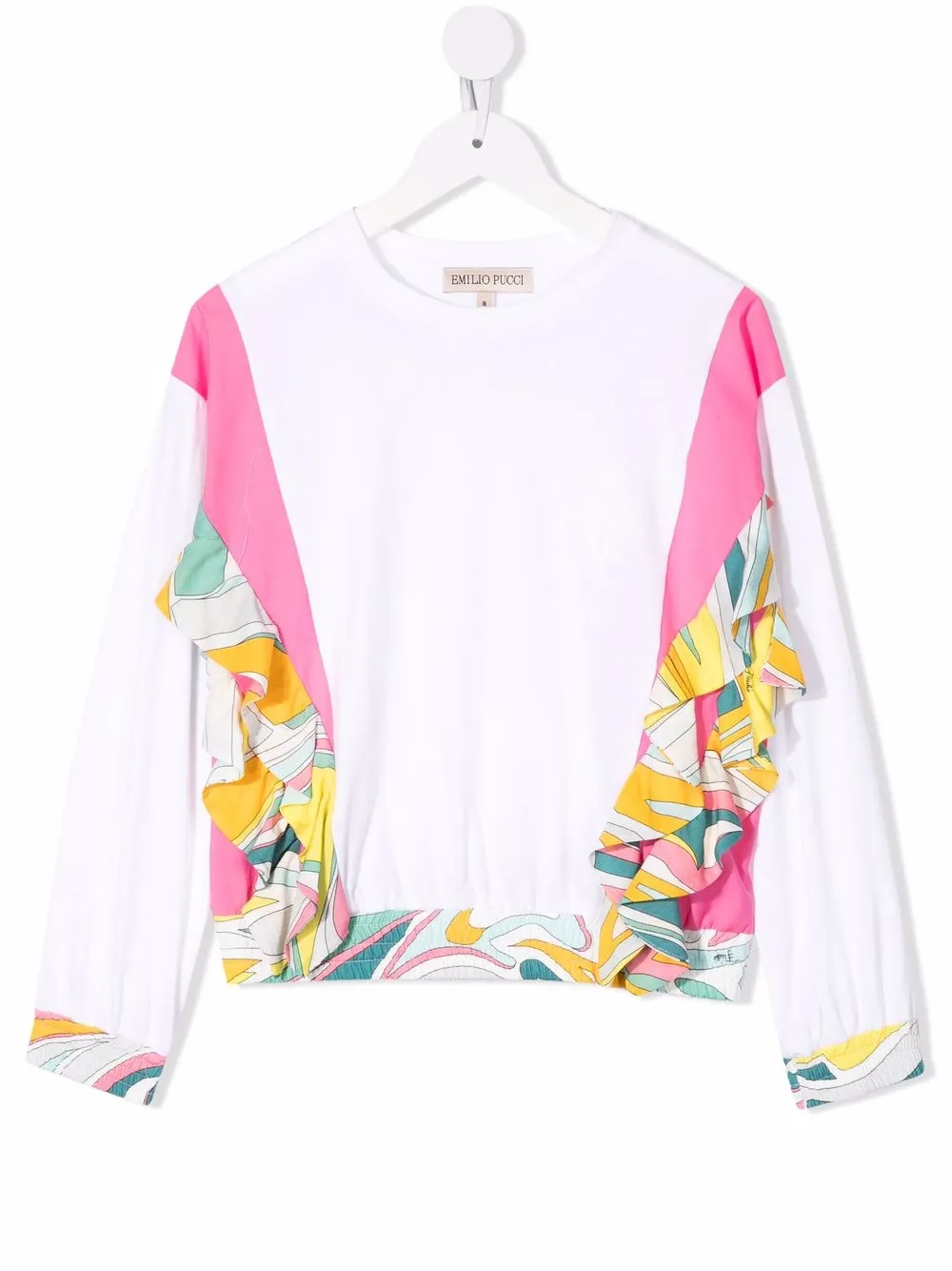 

PUCCI Junior sudadera con volantes - Blanco