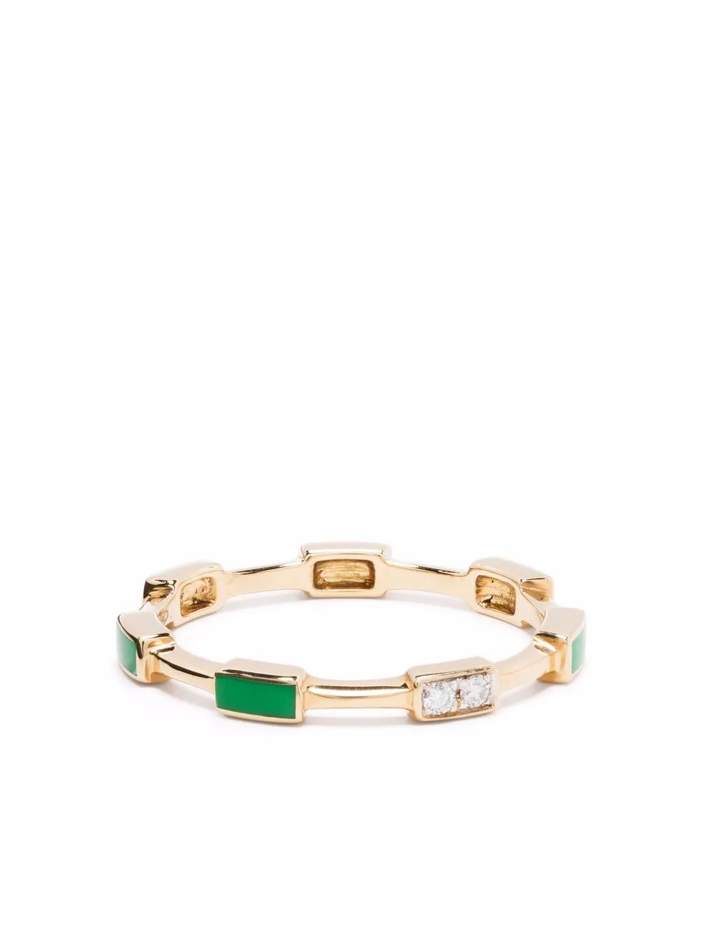 

Anapsara 18kt yellow gold diamond baguette eternity ring
