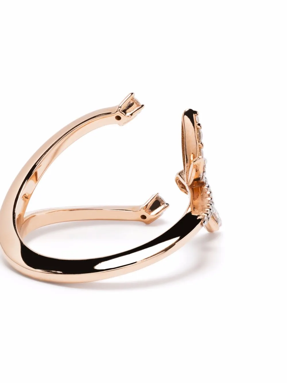 Anapsara Anello Dragonfly in oro rosa 18 carati con diamanti | Alta gioielleria | Image 4