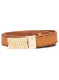 Gianfranco Ferré Pre-Owned 1990s logo-plaque buckle belt - Brown