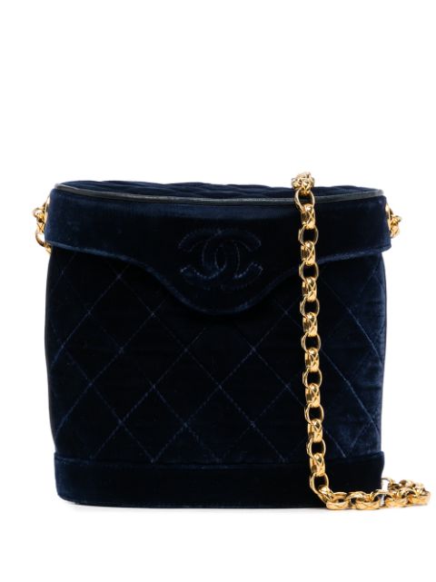 HOT SALE CHANEL 1989-1991 quilted Binocular shoulder bag Women