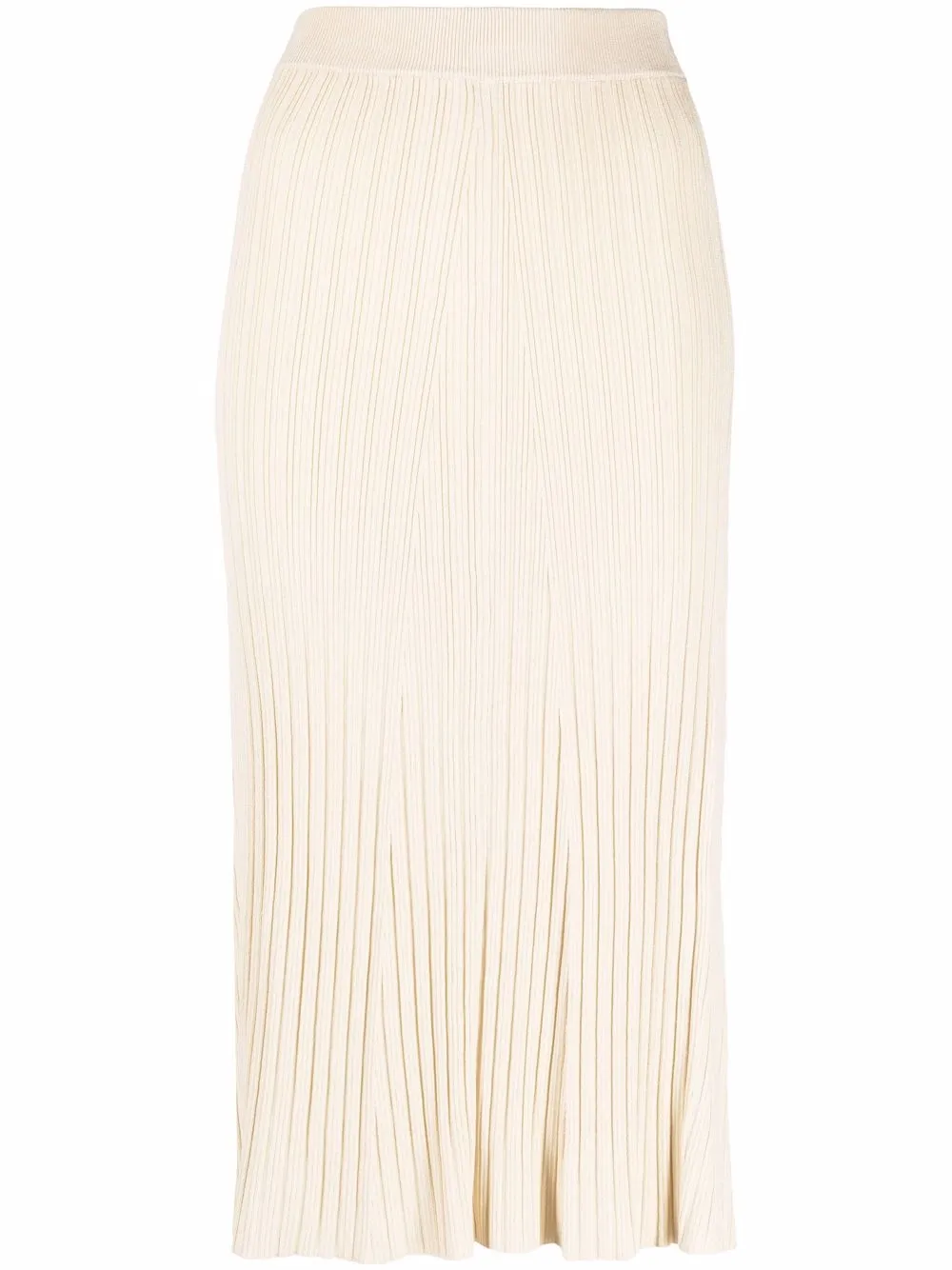 

REMAIN rib-knit midi skirt - Neutrals