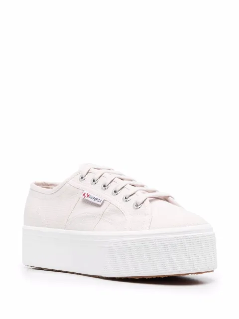 superga leer platform