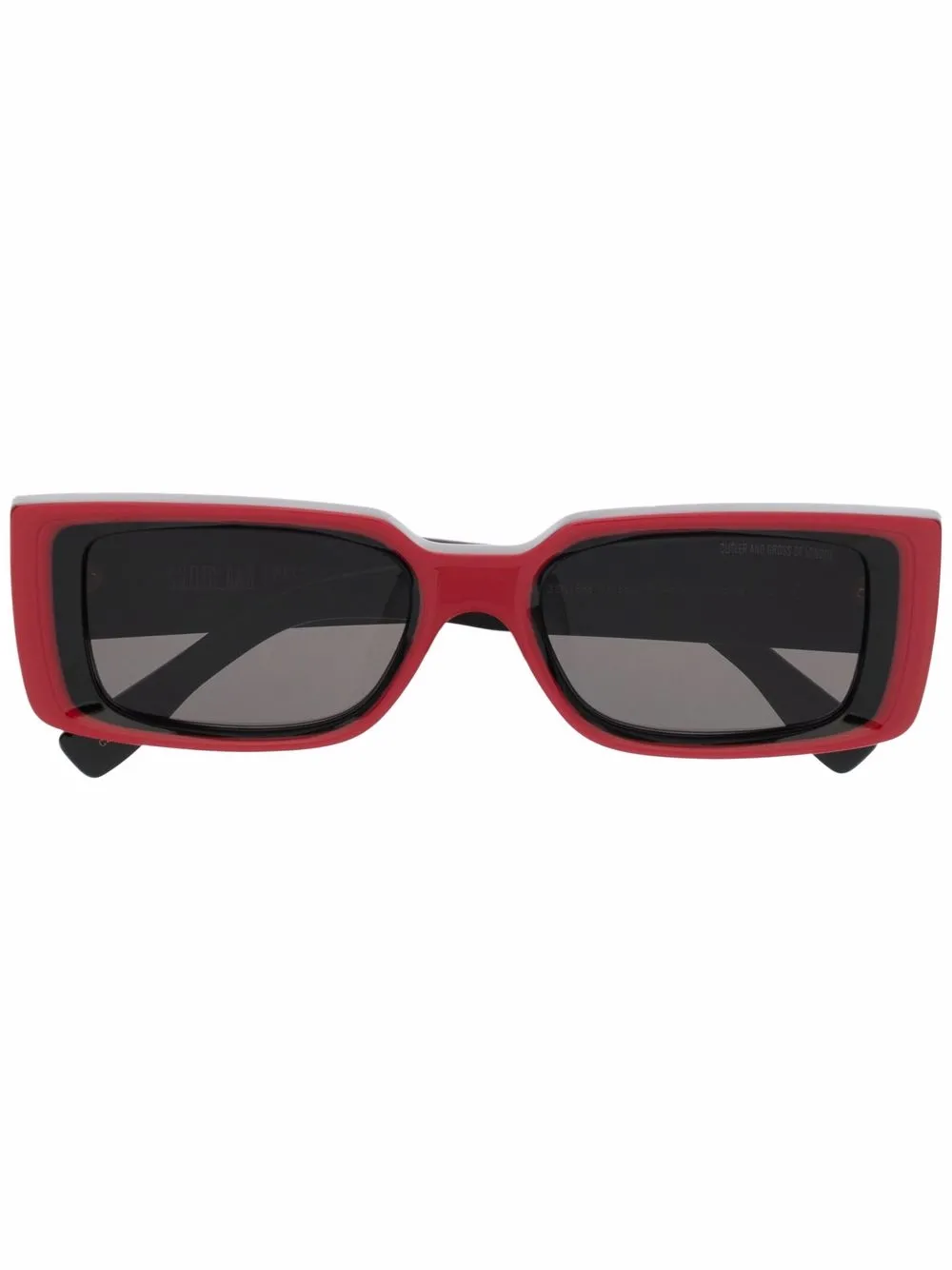 

Cutler & Gross lentes de sol con armazón cuadrada - Rojo