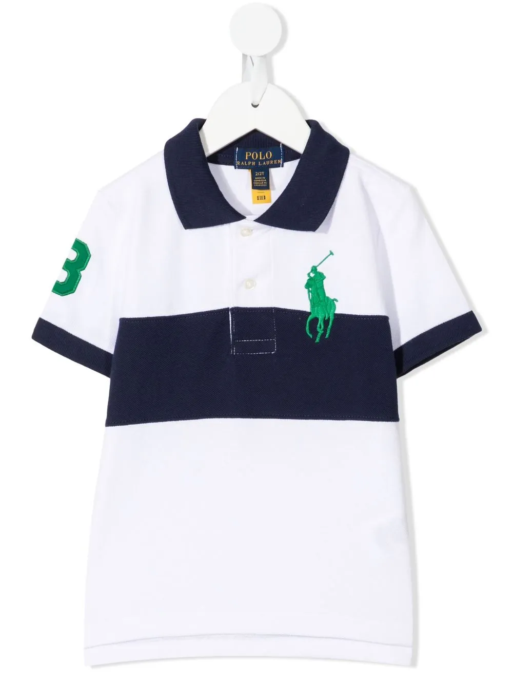 

Ralph Lauren Kids colour-block Polo Pony polo shirt - White