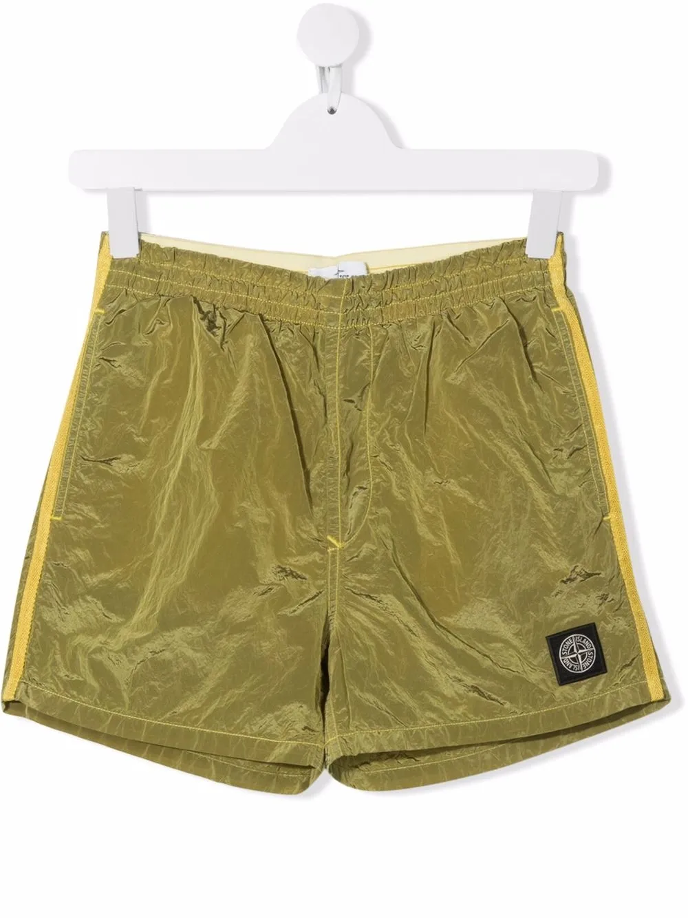 

Stone Island Junior shorts de playa con parche del logo - Amarillo