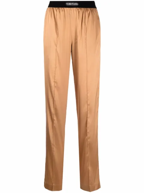 TOM FORD straight-leg silk-blend 