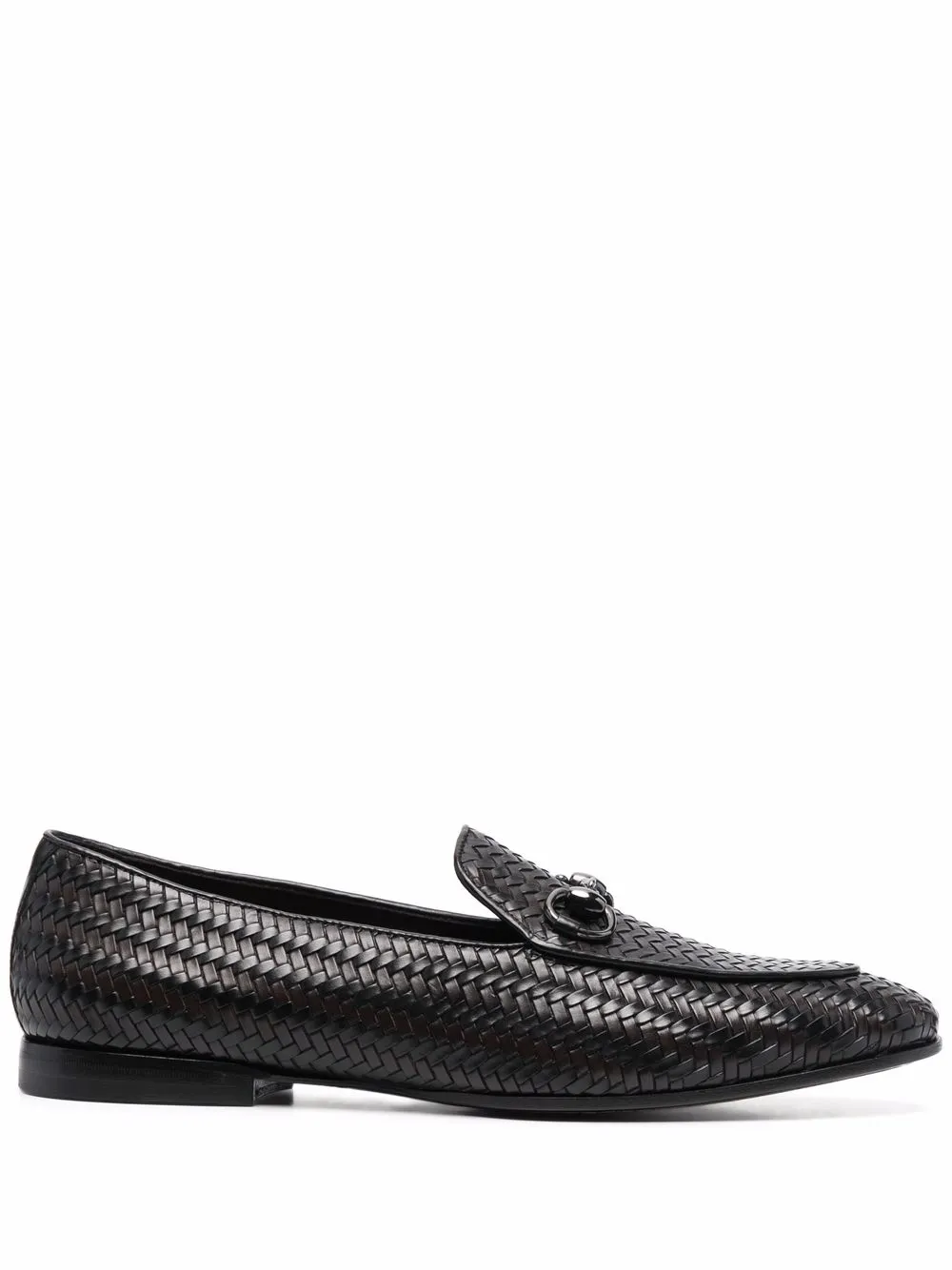 

Tagliatore woven horsebit detail loafers - Black