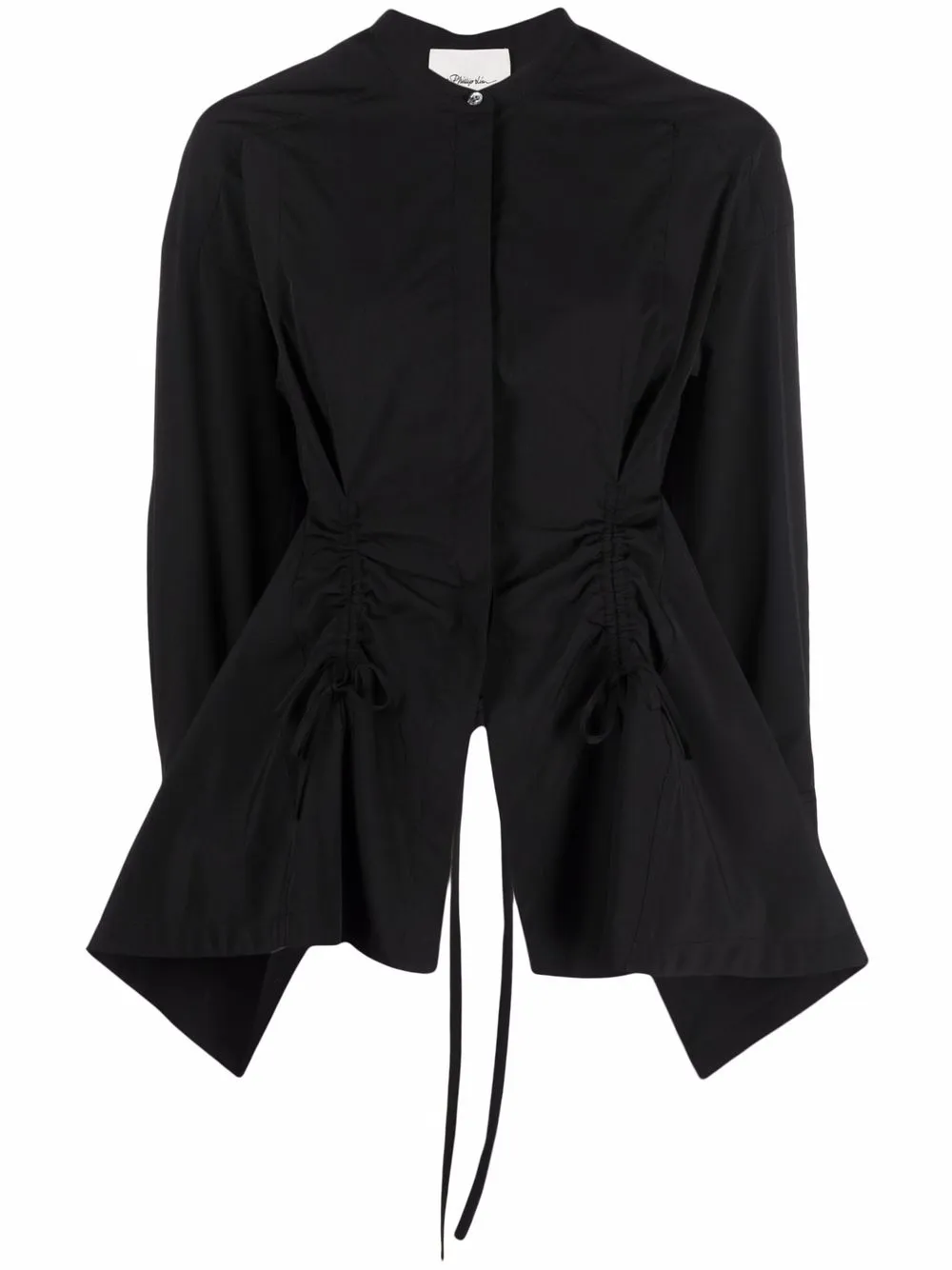 

3.1 Phillip Lim camisa drapeada con peplum - Negro