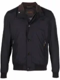 Moorer button-down bomber jacket - Blue