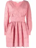 Michael Michael Kors scalloped-hem embroidered dress - Pink