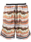 John Elliott tie-dye drawstring shorts - Orange
