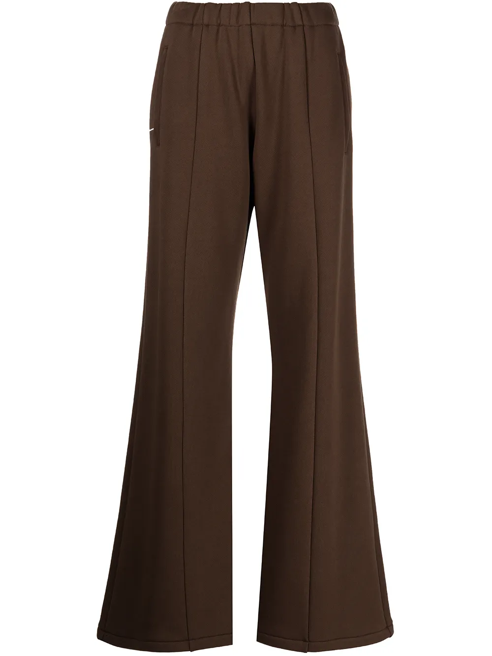 high-waisted wide leg track trousers