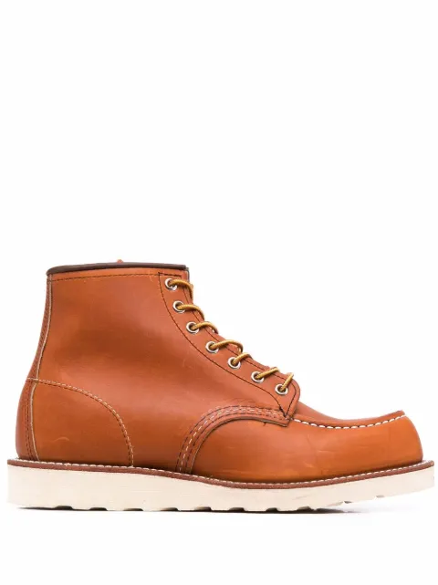 Red Wing Shoes lace-up leather boots 