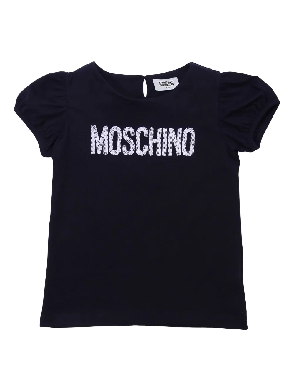 Moschino Kids Top con maniche a palloncino - Blu