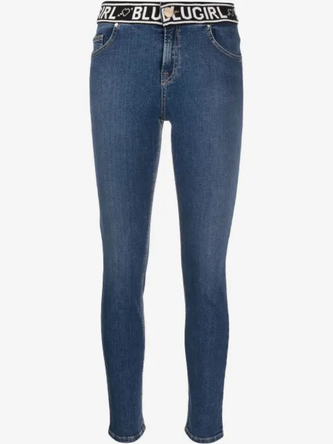 Blugirl logo-waistaband skinny jeans