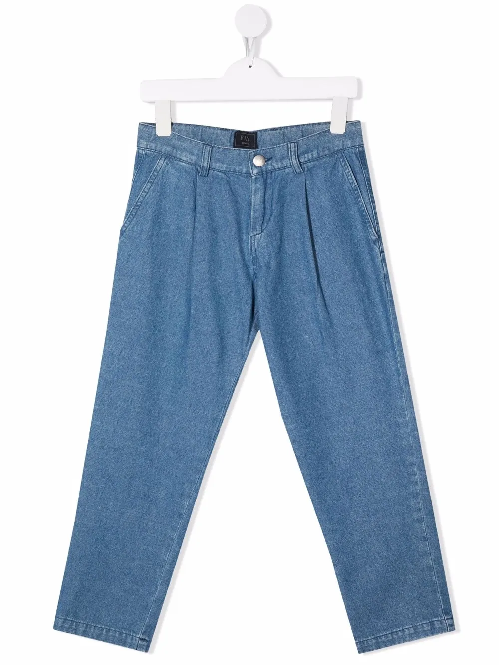 

Fay Kids tapered-leg cotton jeans - Blue