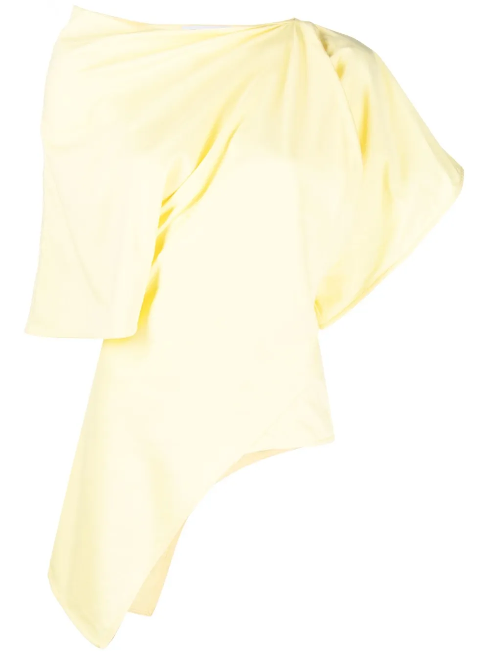 

The Attico playera drapeada de manga corta - Amarillo
