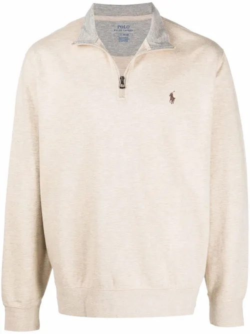 Pull zippé à patch logo - Polo Ralph Lauren - Modalova