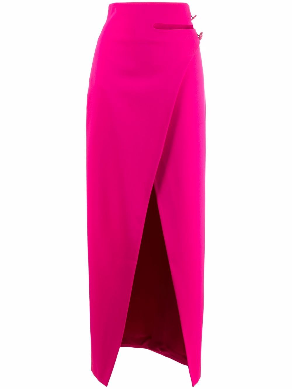 Genny high-waisted front slit skirt - Pink