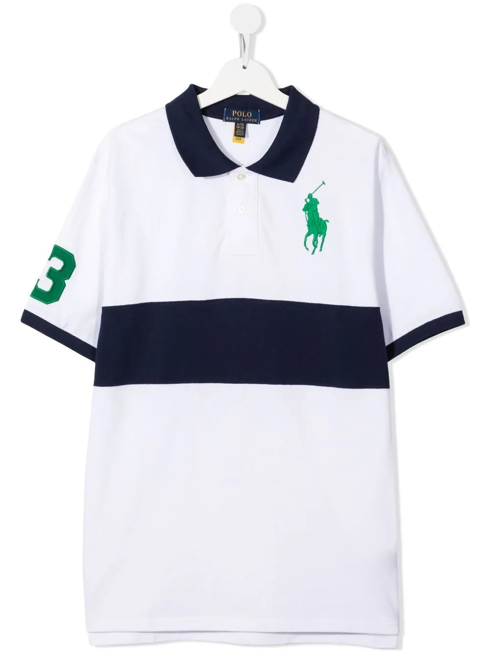 

Ralph Lauren Kids camisa Polo Pony con diseño color block - Blanco