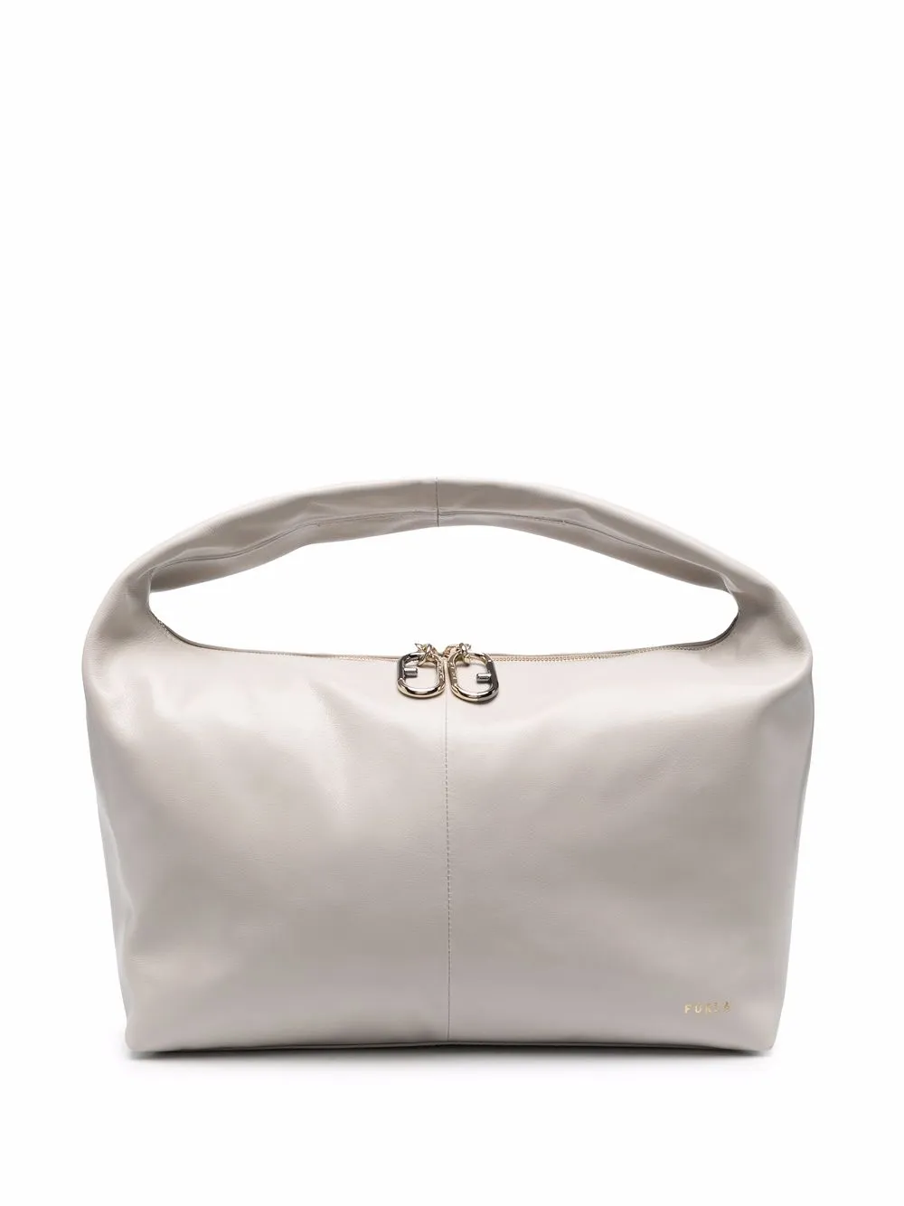 

Furla zip-up leather tote bag - Neutrals