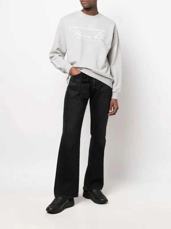 Martine Rose logo-print crew-neck Sweatshirt - Farfetch