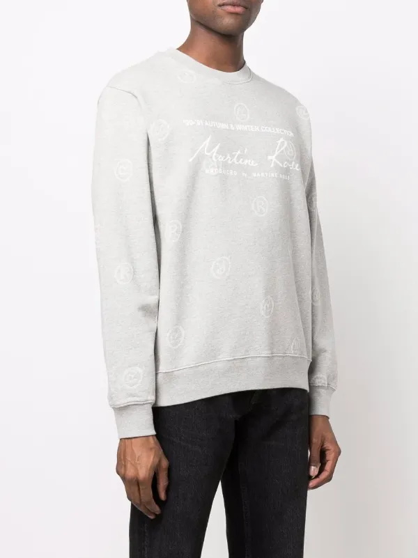 Martine Rose logo-print crew-neck Sweatshirt - Farfetch