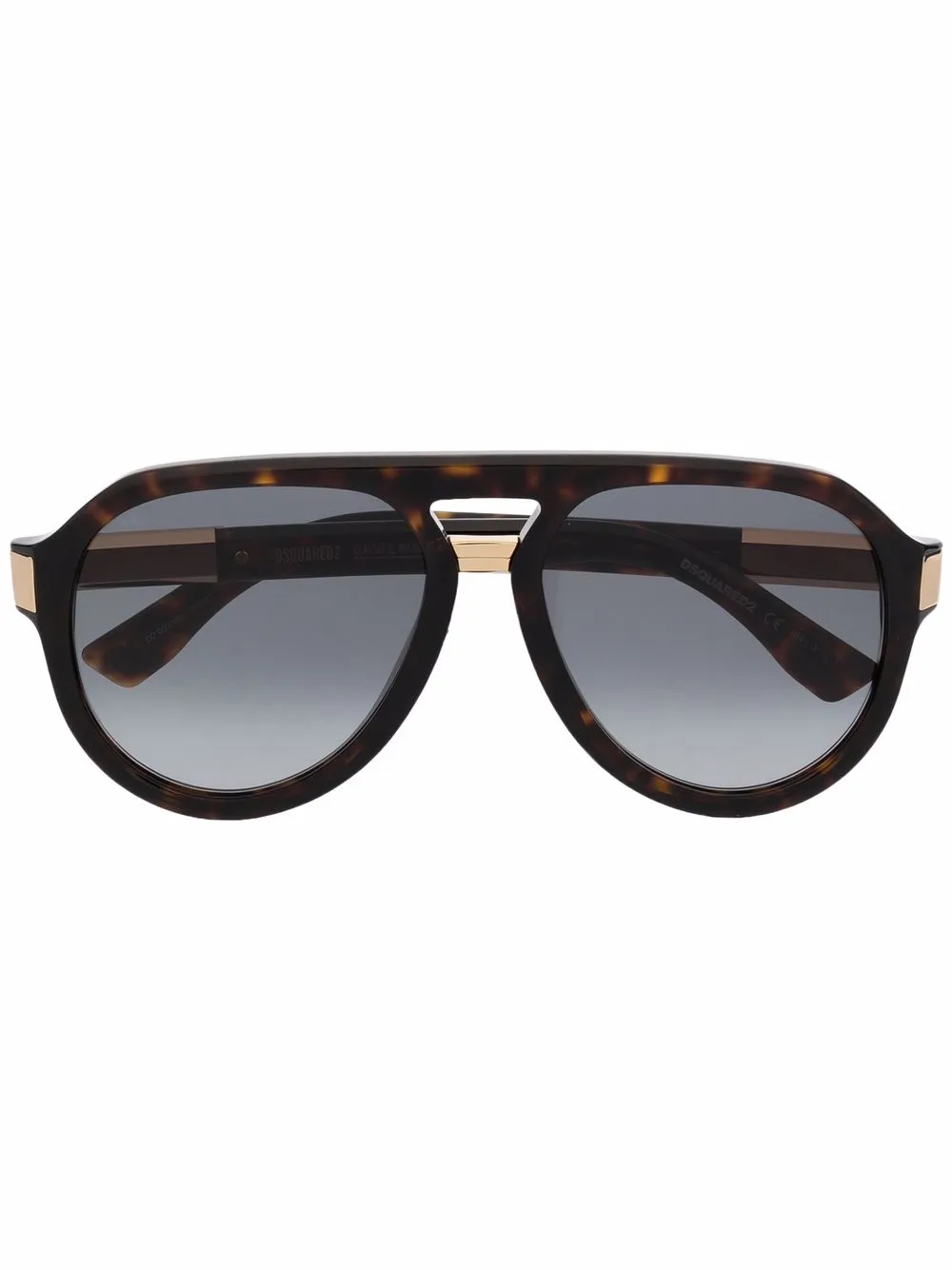 

Dsquared2 Eyewear lentes de sol con armazón estilo piloto de efecto carey - Marrón