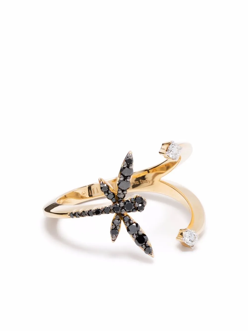 

Anapsara anillo Dragonfly en oro amarillo de 18kt con diamantes - Dorado