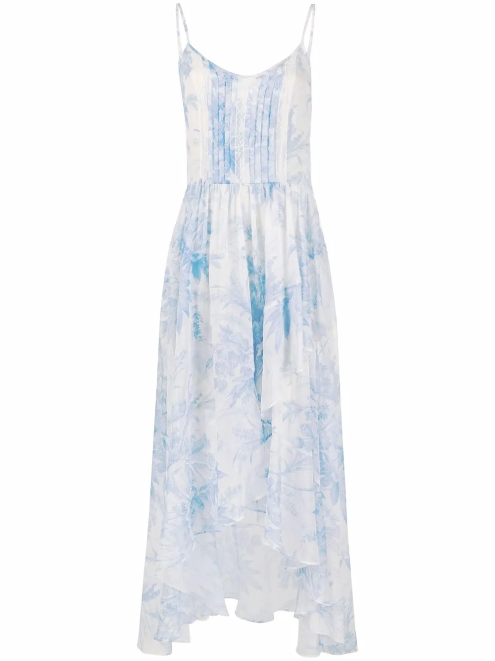 

TWINSET botanical-print high-low dress - Blue