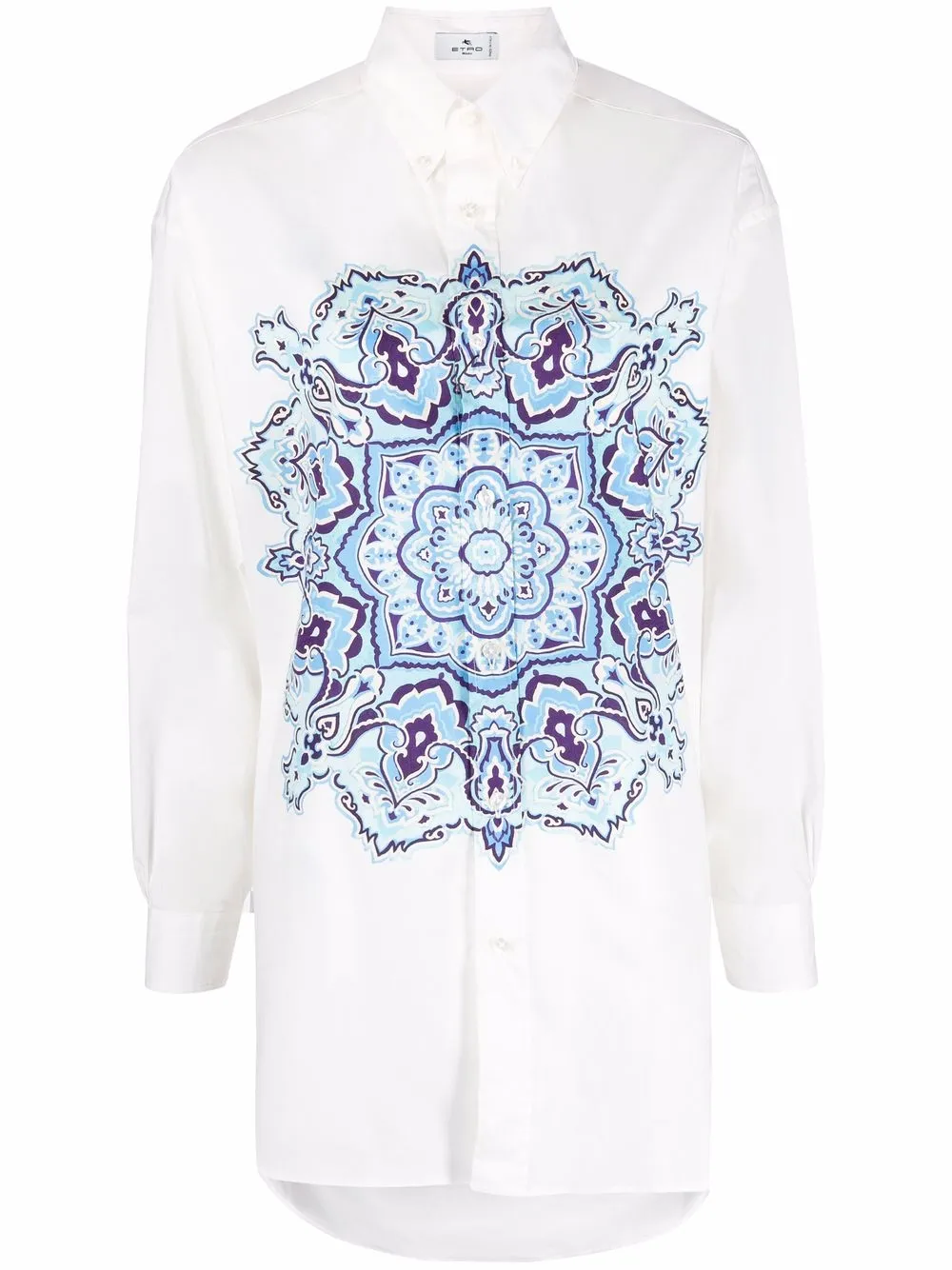 mandala-print oversized shirt