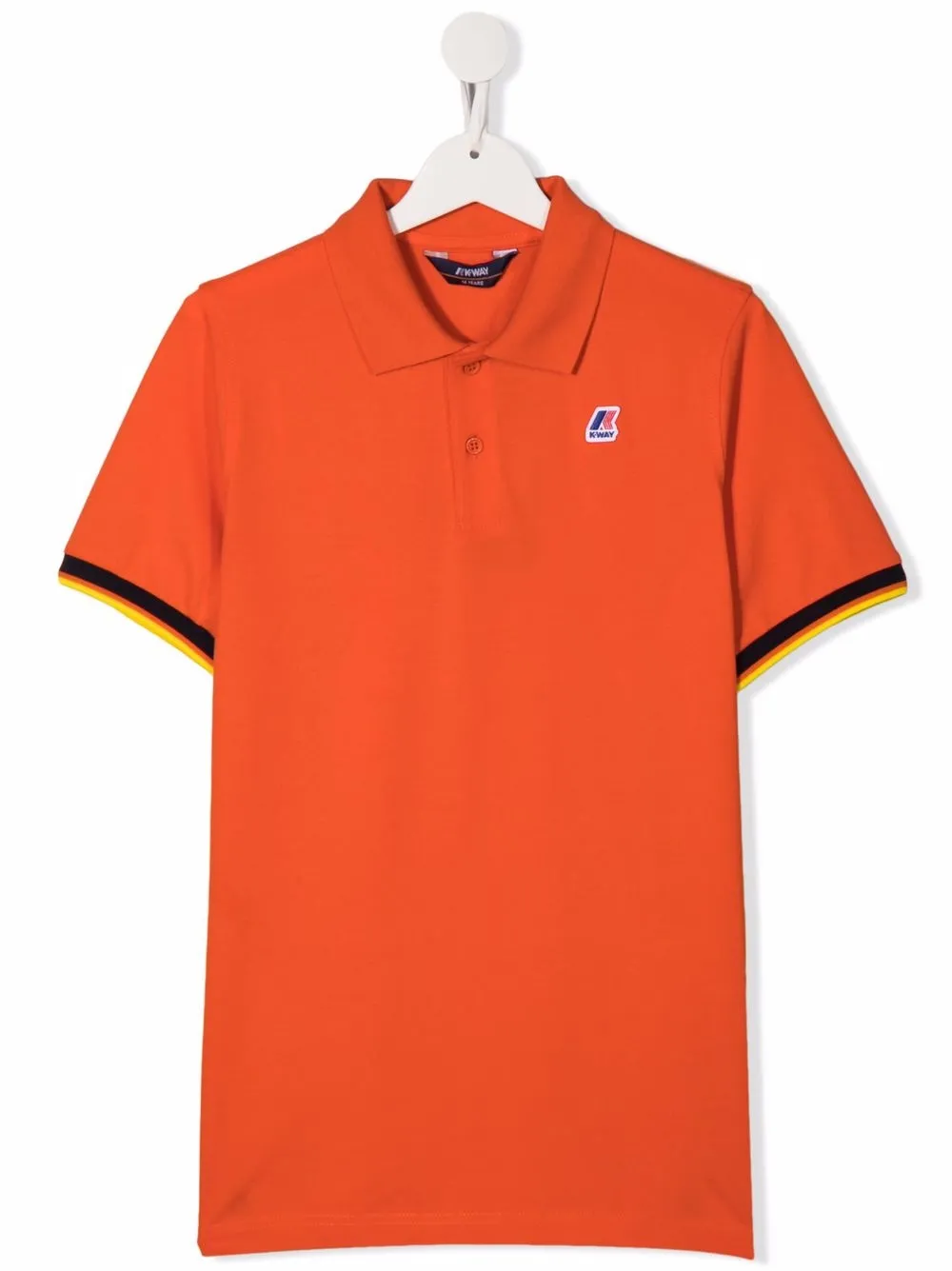 

K Way Kids TEEN logo-patch polo shirt - Orange