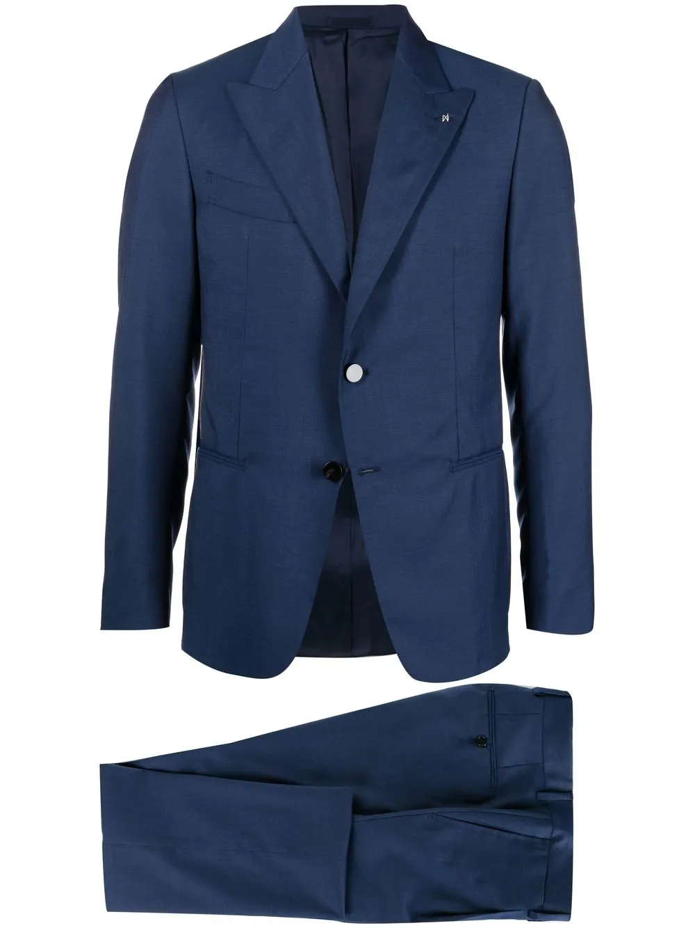 

D4.0 single-breasted virgin wool suit - Blue