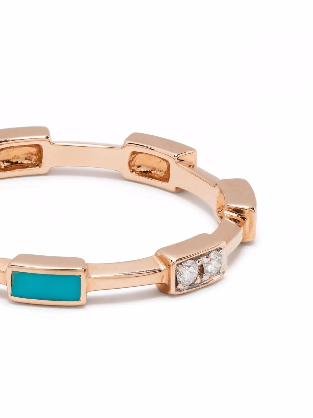  Anapsara 18kt Rotgoldring Mit Diamanten   Rosa 